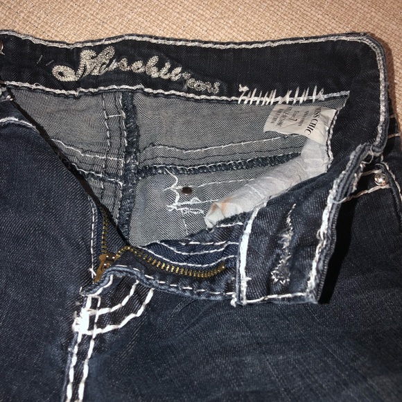 Miss Chic Jeans 7 straight flap-pocket bling - Picture 2 of 3